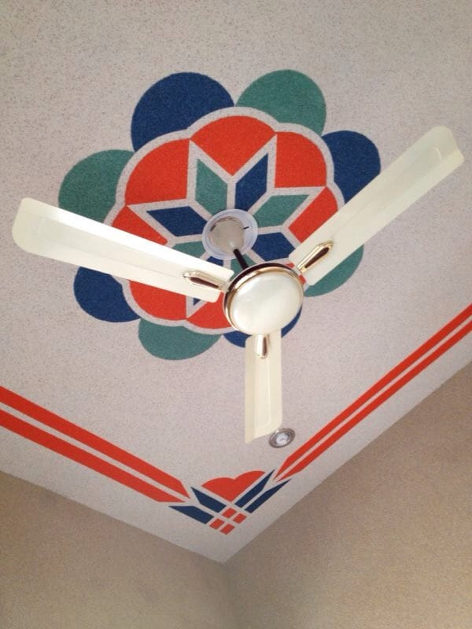 Flower-pattern ceiling texture paint design