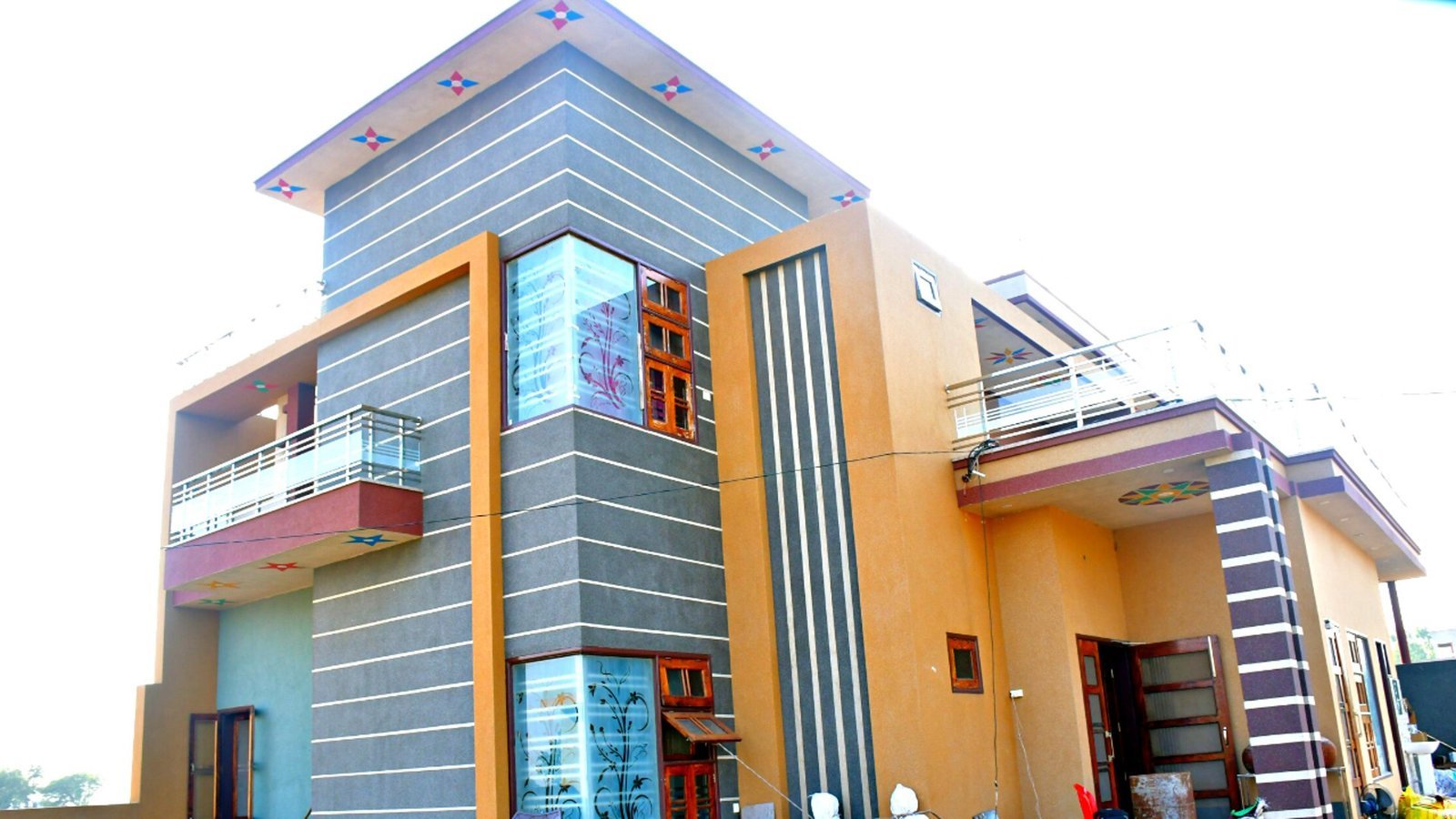 Grey marble texture paint exterior finish